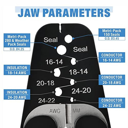 Wire Terminals: iCrimp IWC-1424AB Wire Crimping Tool for – Close-up Detail