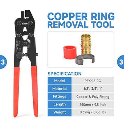 PEX Tool: iCrimp IWS-1807CN PEX Crimping Tool Kit – In Use