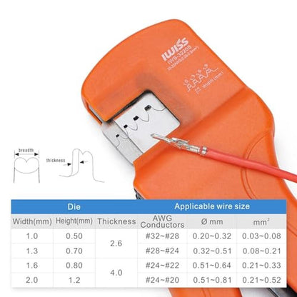 iCrimp IWS-3220S: Premium Micro Pin Connector Crimping Tool – Close-up Detail