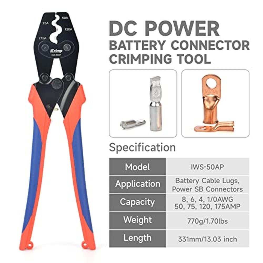 Battery Cable Crimping Tool: iCrimp IWS-50AP – Side View