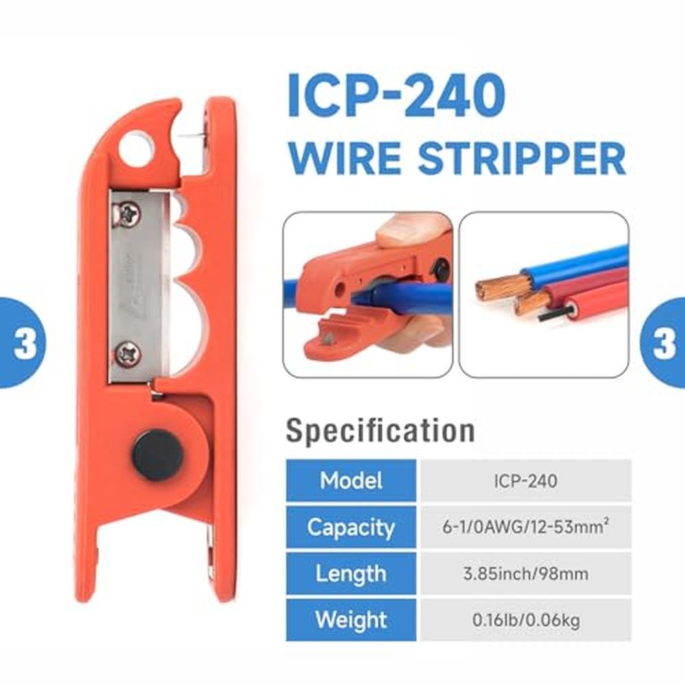 Battery Cable: iCrimp IWS-50BN Terminal Crimping Tool Kit – In Use