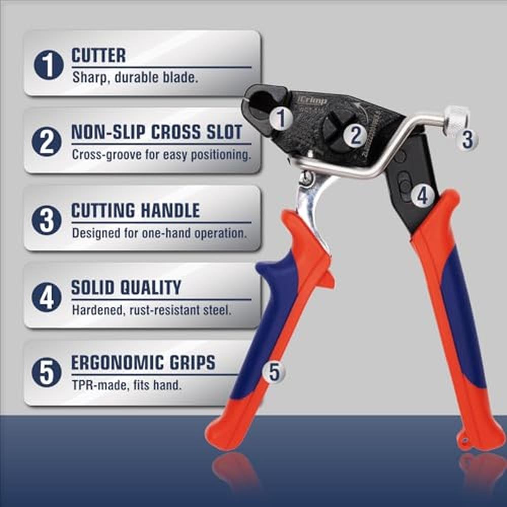 iCrimp One-Handed Stainless Steel Zip Tie Gun – Close-up Detail