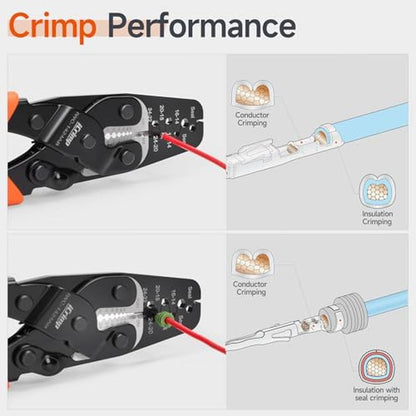 Terminal iCrimp: iCrimp Open Barrel Terminal & Weather Pack – Close-up Detail
