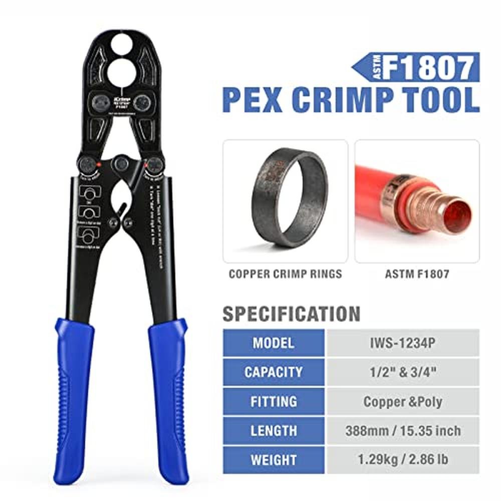iCrimp PEX: Premium Heavy-Duty Dual-Size Crimping Tool – Side View