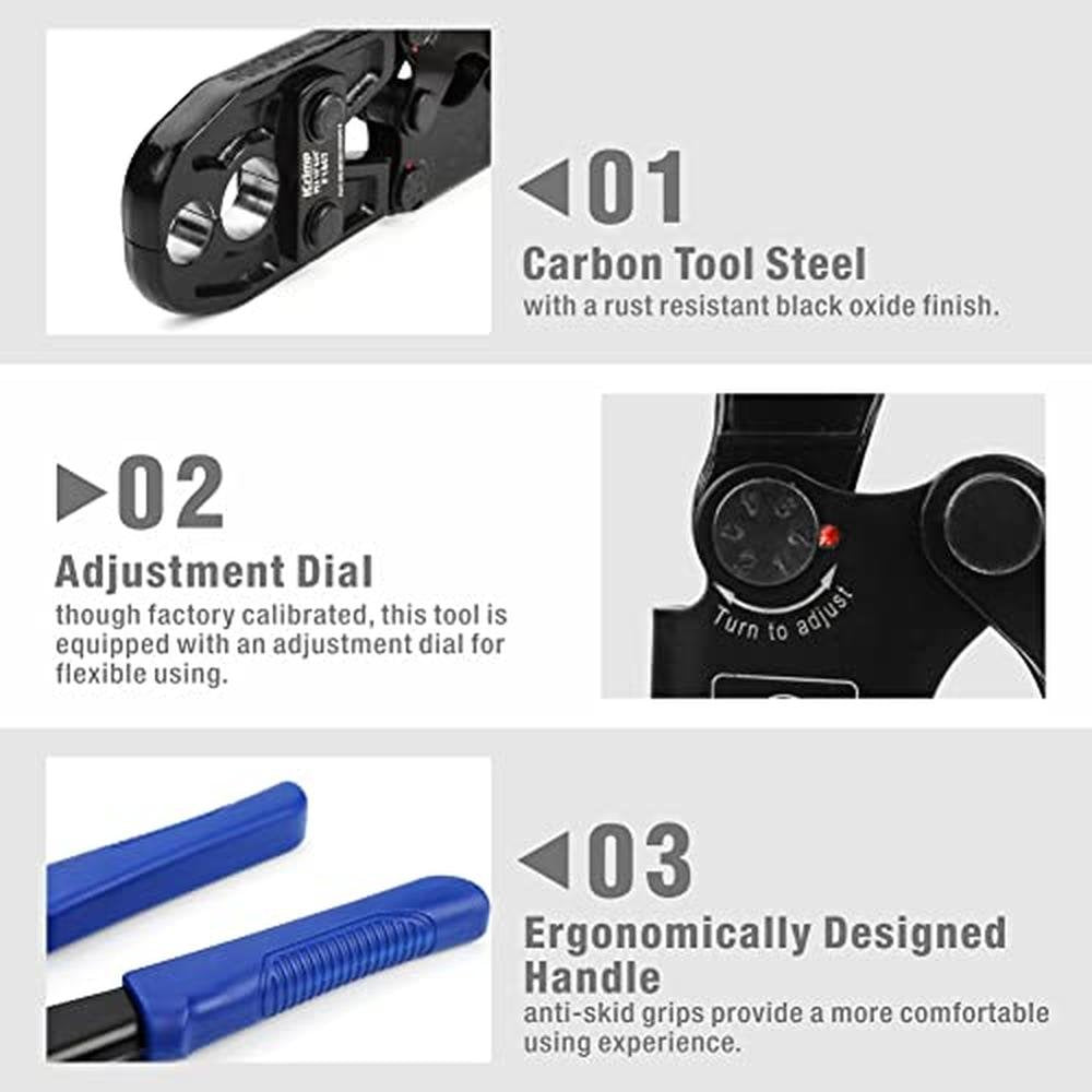 iCrimp PEX: Premium Heavy-Duty Dual-Size Crimping Tool – Packaging