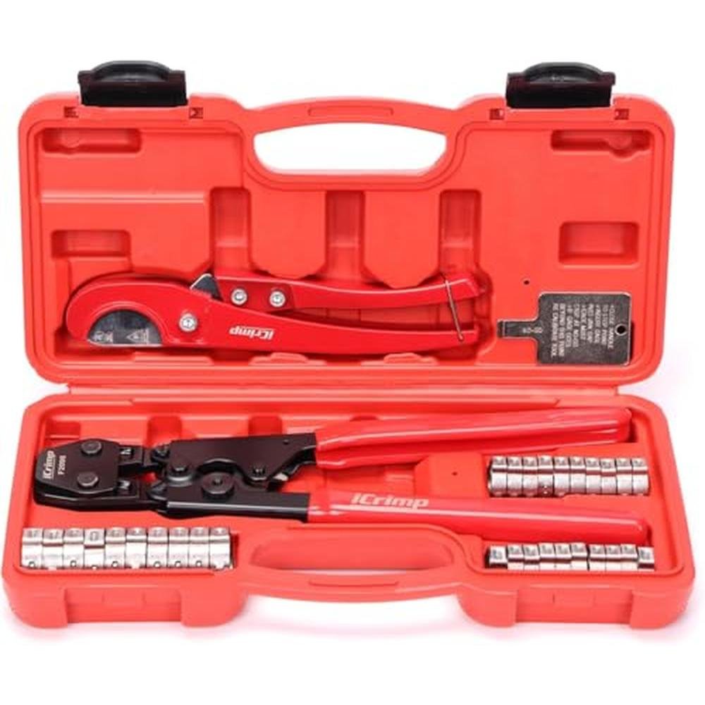PEX Tool: iCrimp PEX Pipe Clamp Crimping Tool Kit – Front View