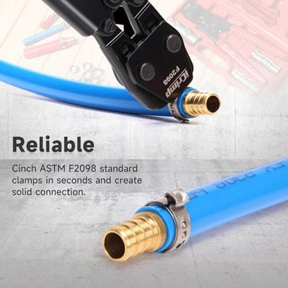 PEX Tool: iCrimp PEX Pipe Clamp Crimping Tool Kit – In Use