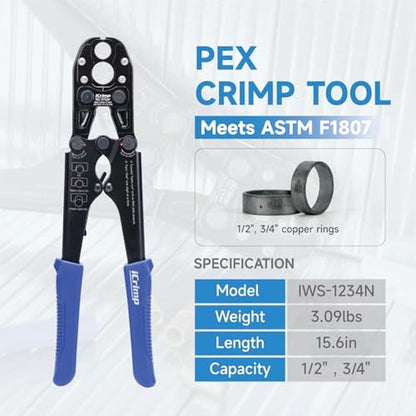 iCrimp Tool: iCrimp Pex Pipe Crimping Tool with Convertible – Side View