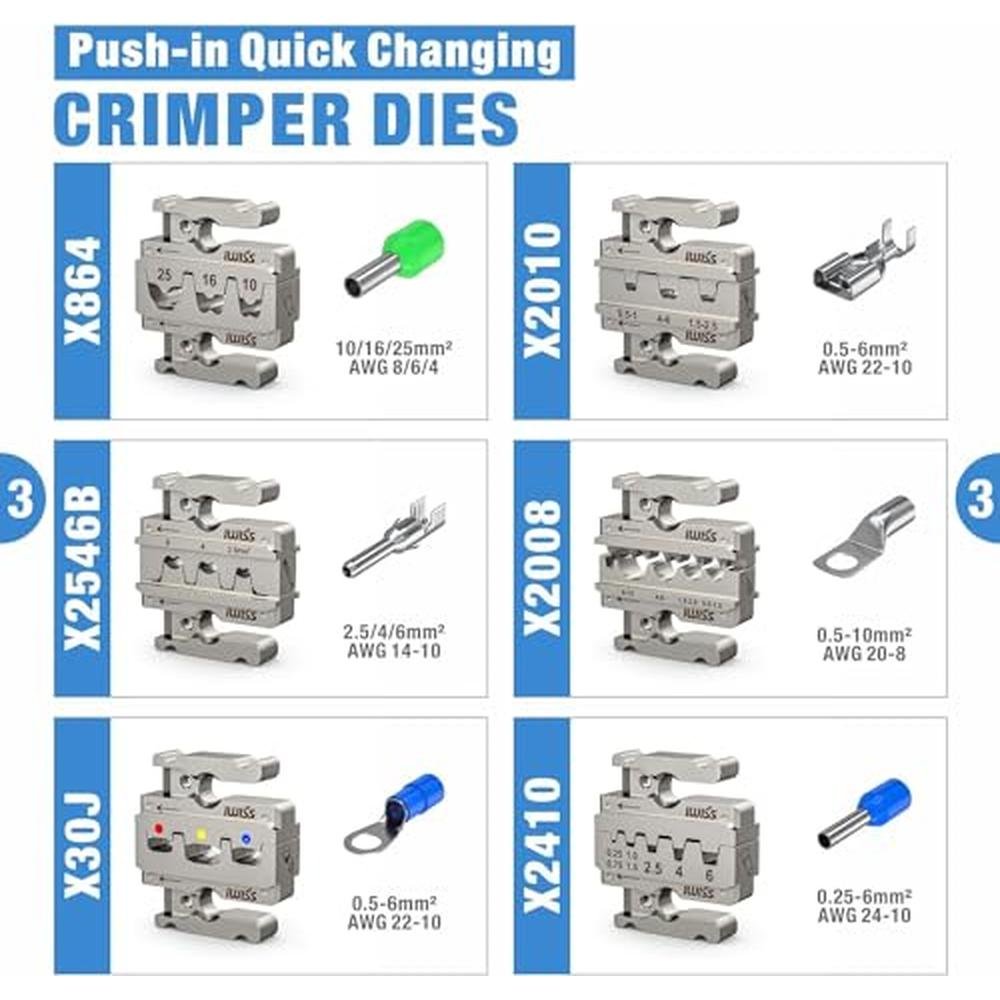 Wire Insulated Crimper: iCrimp Quick Change Ratcheting Tool – In Use