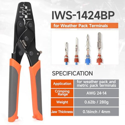 iCrimp Ratchet: iCrimp IWS-1424BP Weather Pack Sealed – Close-up Detail