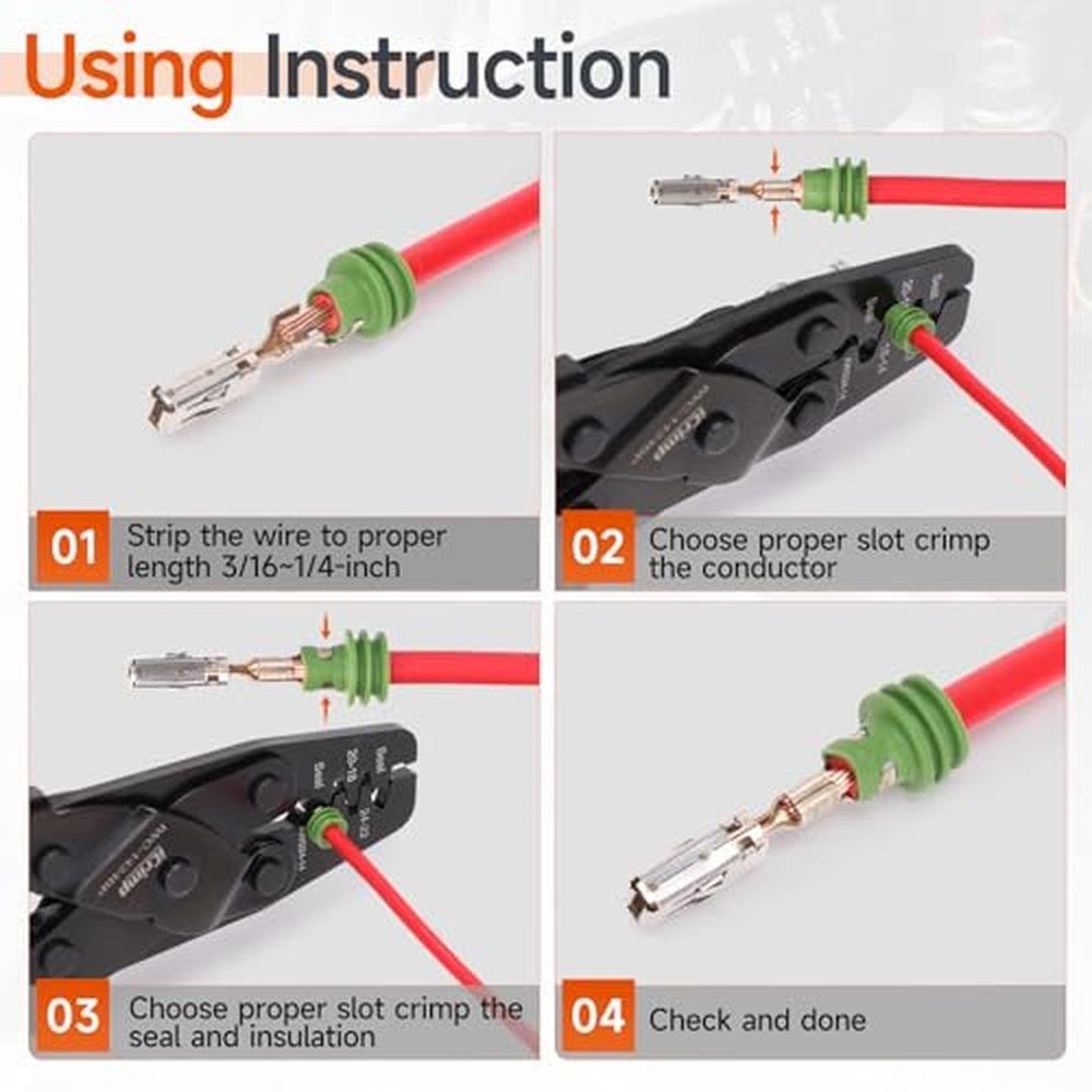 iCrimp Ratchet: iCrimp IWS-1424BP Weather Pack Sealed – In Use