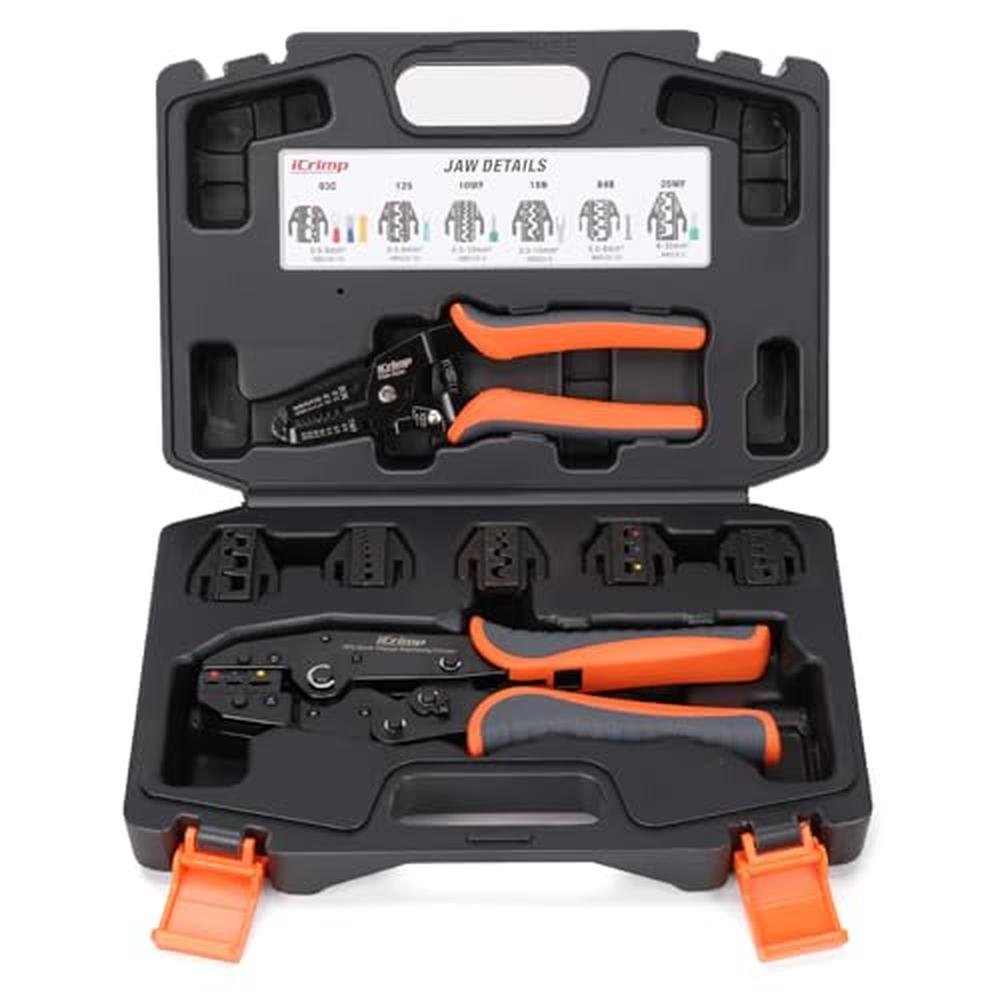 Insulated iCrimp: USA Warehouse 8-Piece Ratcheting Crimping – Front View