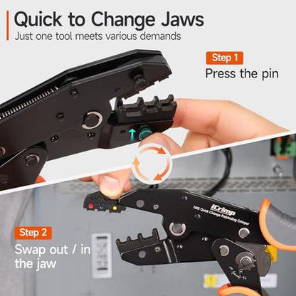 Insulated iCrimp: USA Warehouse 8-Piece Ratcheting Crimping – In Use