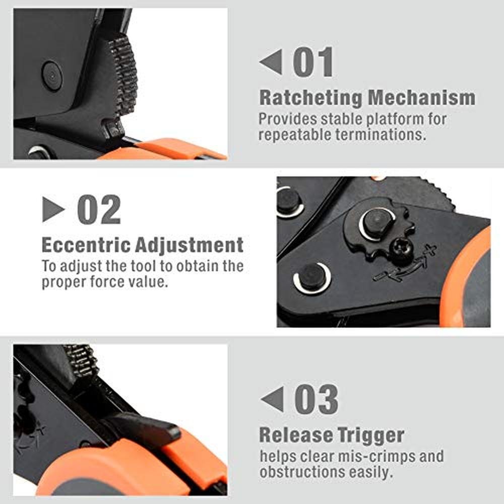 Connectors Crimper: Ratcheting Crimping Tools for Heat – Close-up Detail