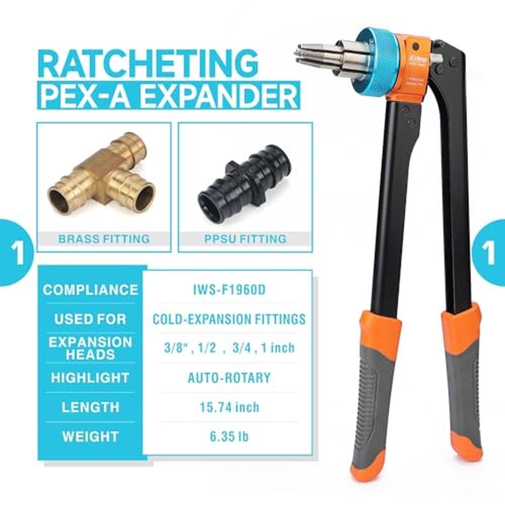 PEX Expansion: iCrimp Ratcheting PEX Expansion Tool Kit – Side View