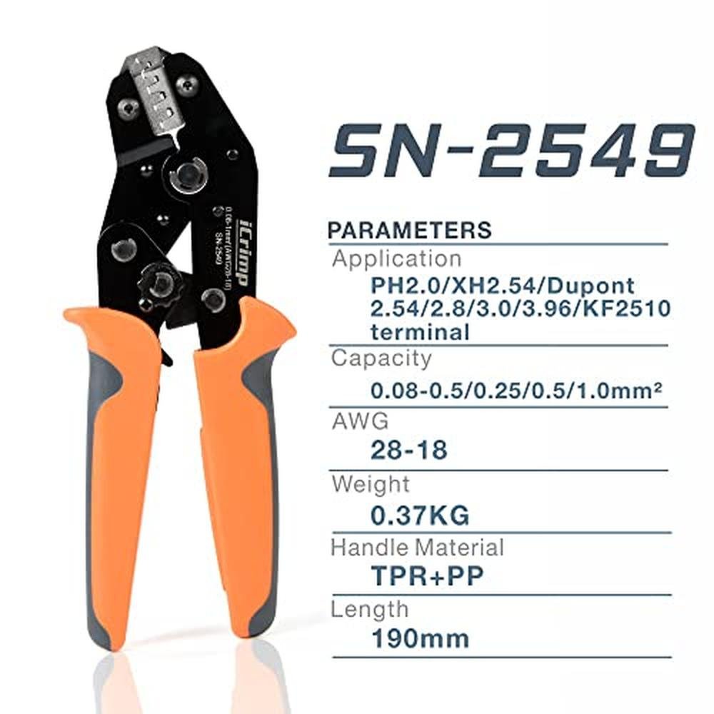 icrimp 2549: Premium Ratchet Crimper 0.08-1.0 mm – Side View