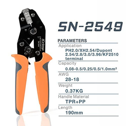 icrimp 2549: Premium Ratchet Crimper 0.08-1.0 mm – Side View