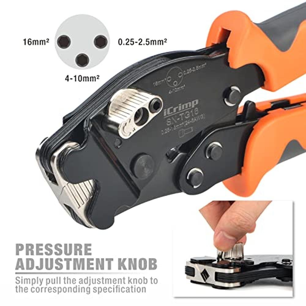 iCrimp Square: Ratchet Crimper for End Sleeves and Ferrules – In Use