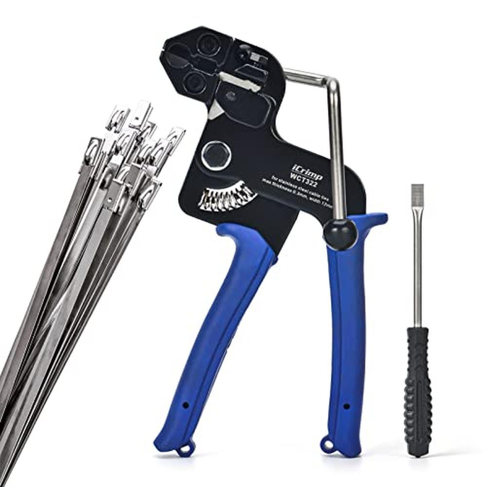 Cable Tool: iCrimp Stainless Steel Cable Tie Tool Zip Gun – Front View
