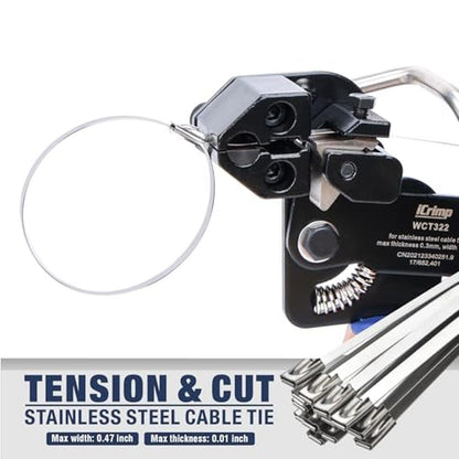 Cable Tool: iCrimp Stainless Steel Cable Tie Tool Zip Gun – Close-up Detail