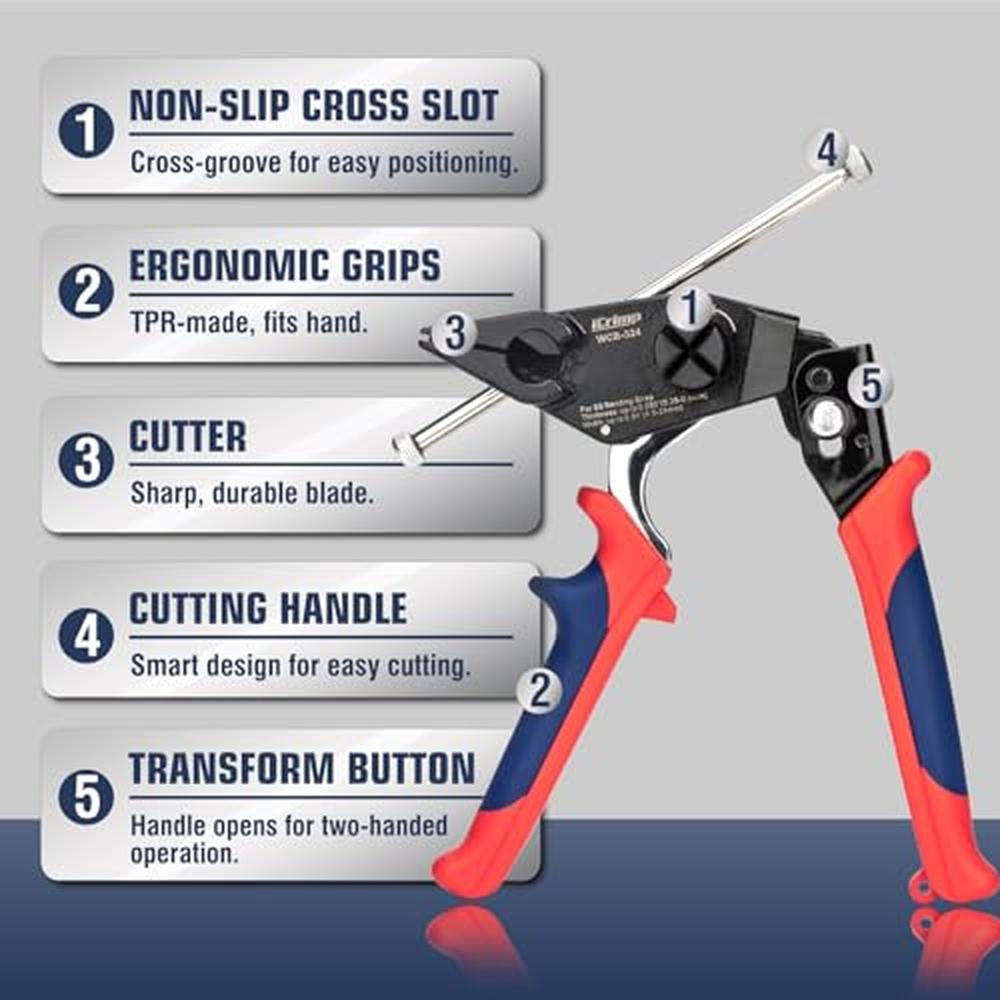 Steel Strapping: iCrimp Steel Strapping Banding Tool – Close-up Detail