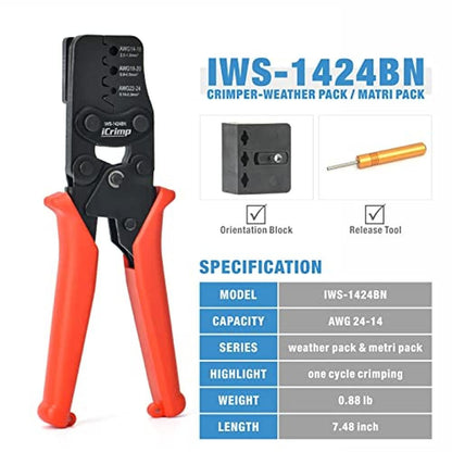 Weather Crimp: Delphi Aptiv Weather Pack Crimp Tool for AWG – Side View