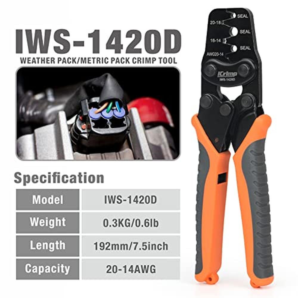 icrimp weather pack crimper: Metri Pack Crimping Tool 20-14 – Side View