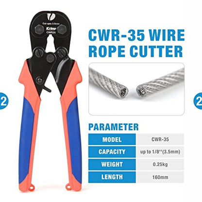 Wire Rope Crimping Tool: iCrimp Aluminum Loop Sleeve Two – Close-up Detail
