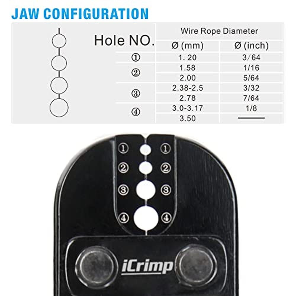 Wire Rope Crimping Tool: iCrimp Aluminum Loop Sleeve Two – In Use