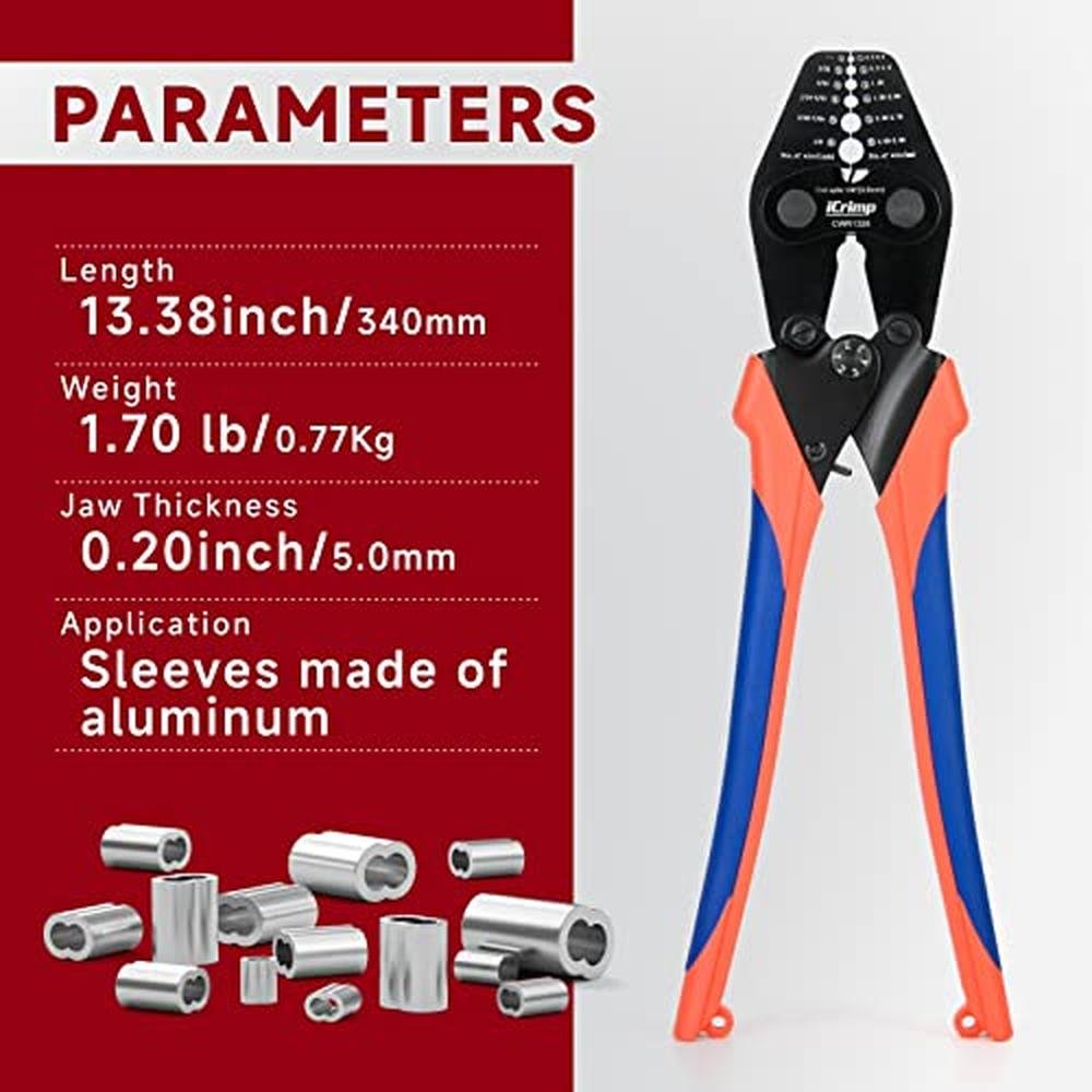 iCrimp Tool: iCrimp Wire Rope Crimping Tool with Built-in – Side View
