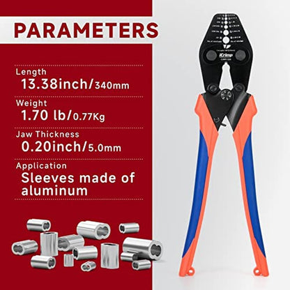 iCrimp Tool: iCrimp Wire Rope Crimping Tool with Built-in – Side View