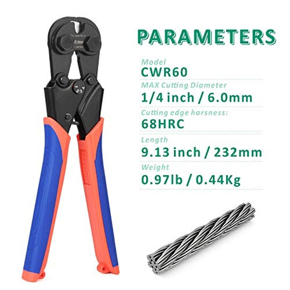 Wire Rope Cutter: iCrimp CWR60 Heavy-Duty Tool – Side View