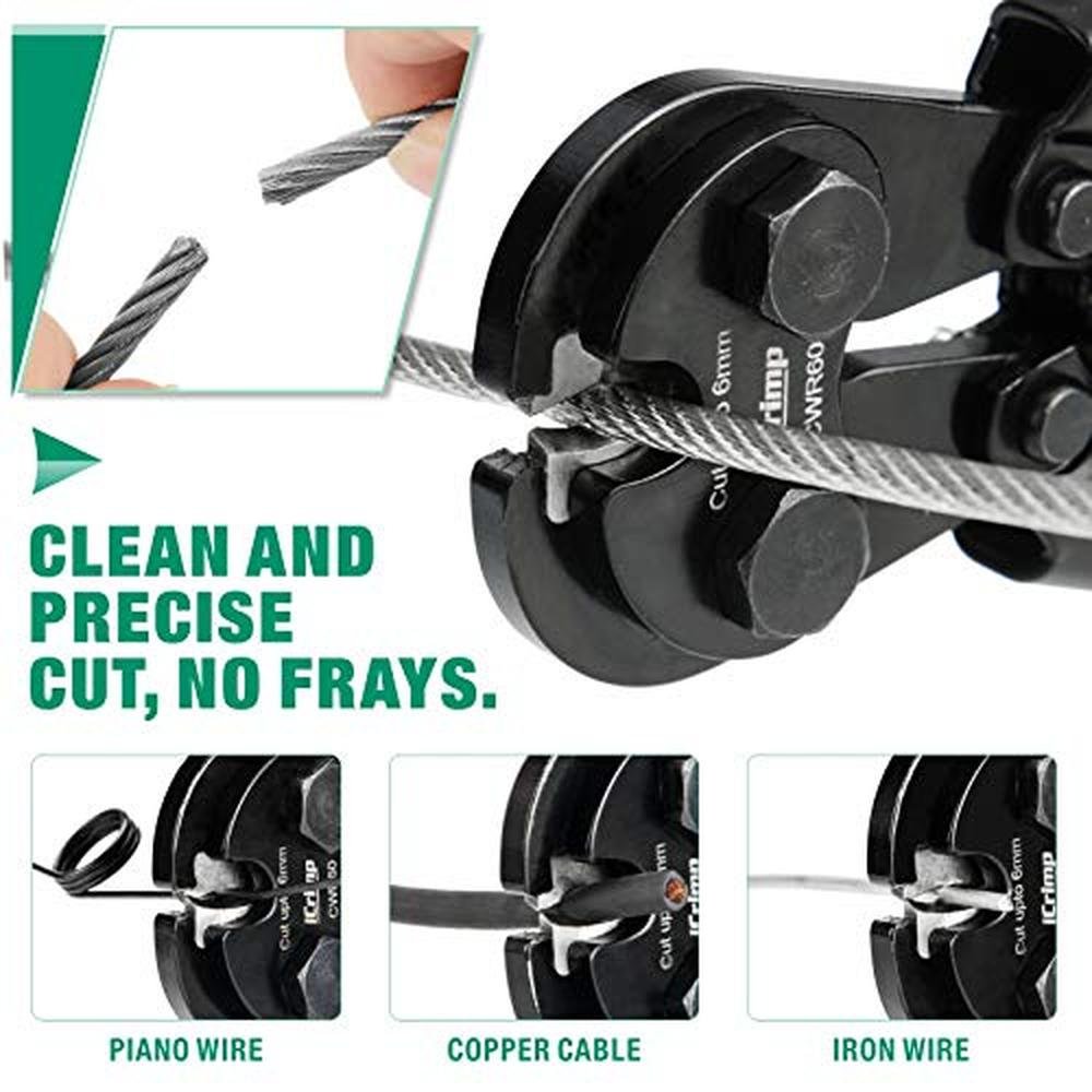 Wire Rope Cutter: iCrimp CWR60 Heavy-Duty Tool – In Use