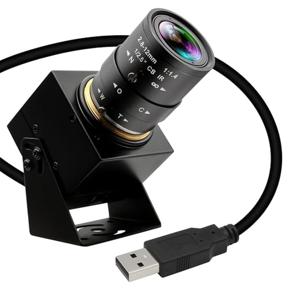 4K USB Camera: IFWAETR 2.8-12mm 4X Optical Manual Lens – Front View