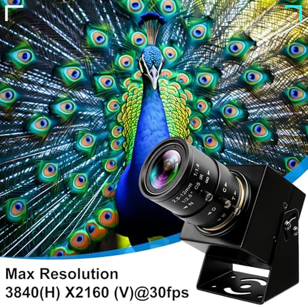 4K USB Camera: IFWAETR 2.8-12mm 4X Optical Manual Lens – Close-up Detail