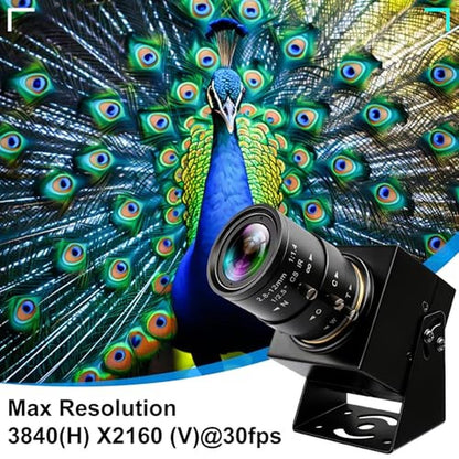 4K USB Camera: IFWAETR 2.8-12mm 4X Optical Manual Lens – Close-up Detail