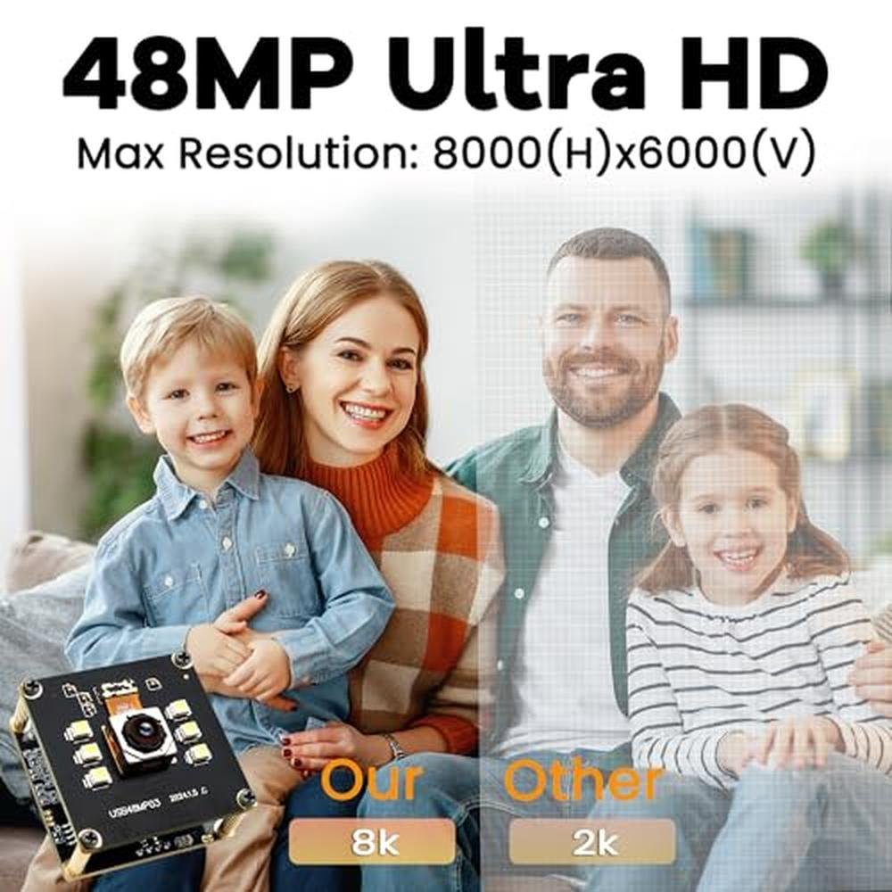 Camera Ifwater: IFWATER 48MP USB Camera 8K – Side View