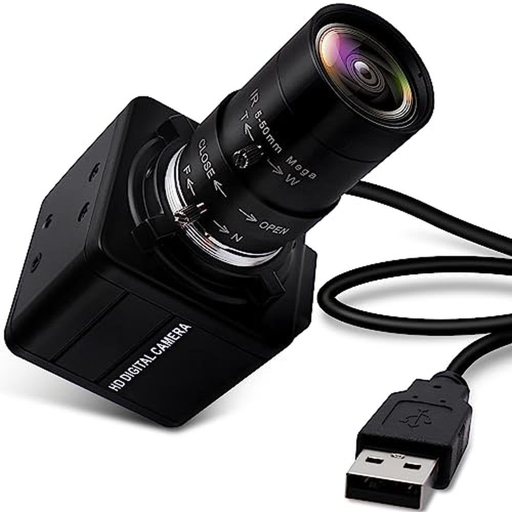 IFWATER 50mm: 4K Ultra HD USB Web Camera with 10X Varifocus – Front View