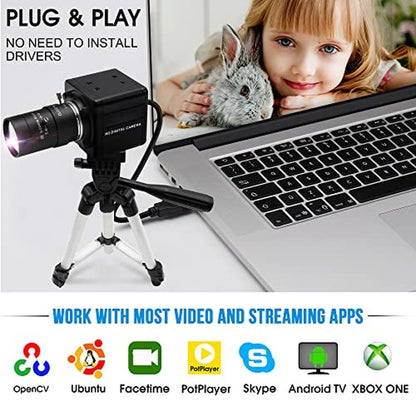 IFWATER 50mm: 4K Ultra HD USB Web Camera with 10X Varifocus – Packaging