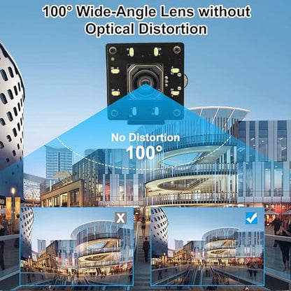 IFWATER 4K USB Camera: Autofocus 100-Degree No-Distortion – Side View