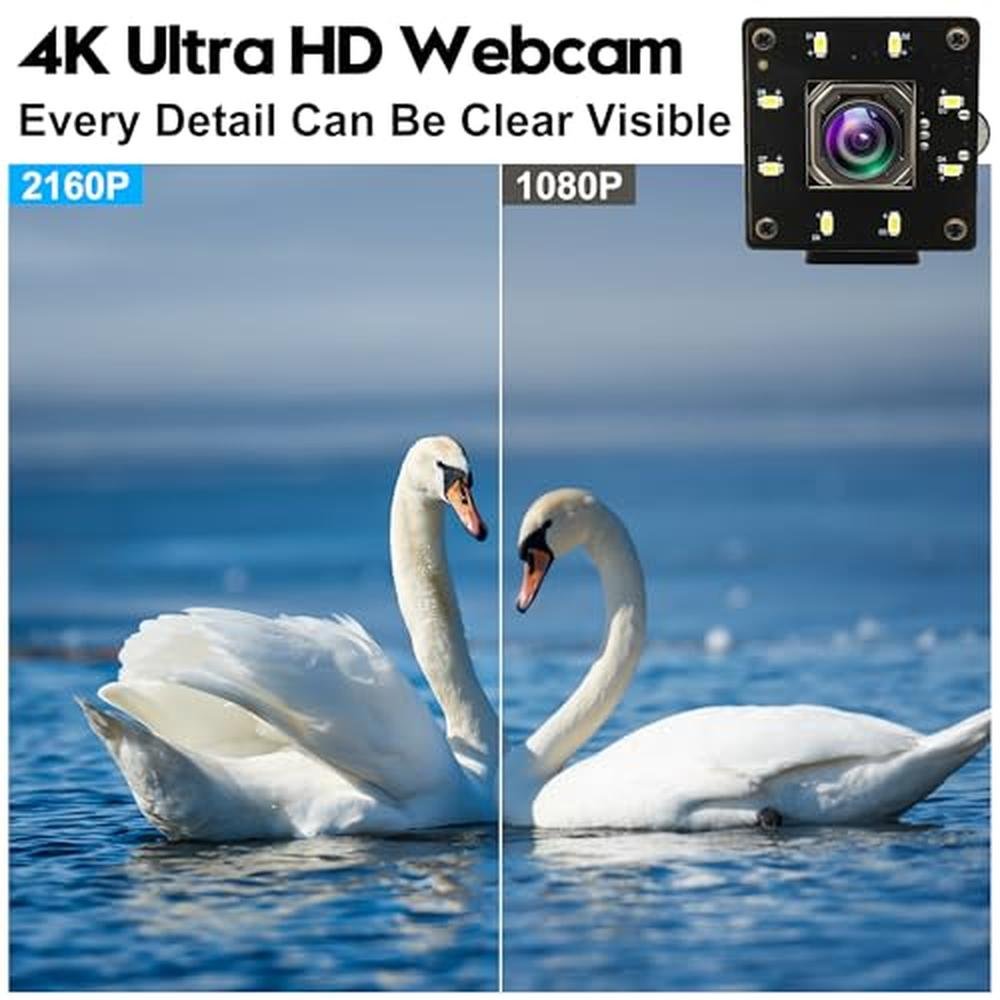 IFWATER 4K USB Camera: Autofocus 100-Degree No-Distortion – In Use