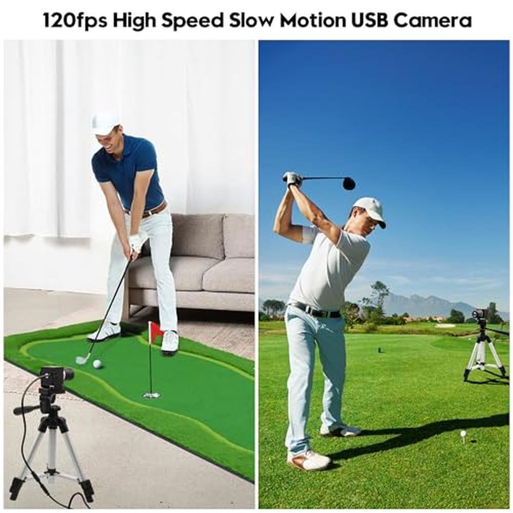 IFWATER 4K Webcam: 1080P@120fps USB Streaming Camera with – Side View
