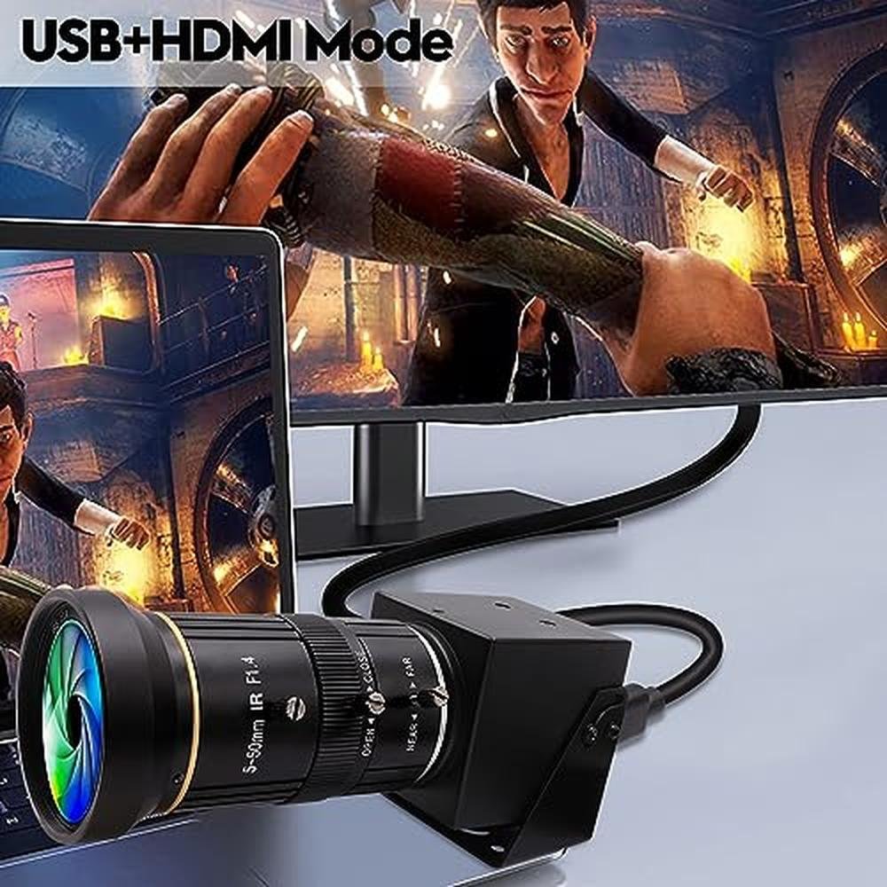Camera IFWATER: IFWATER HDMI 4K USB Camera 10X Variable – Side View