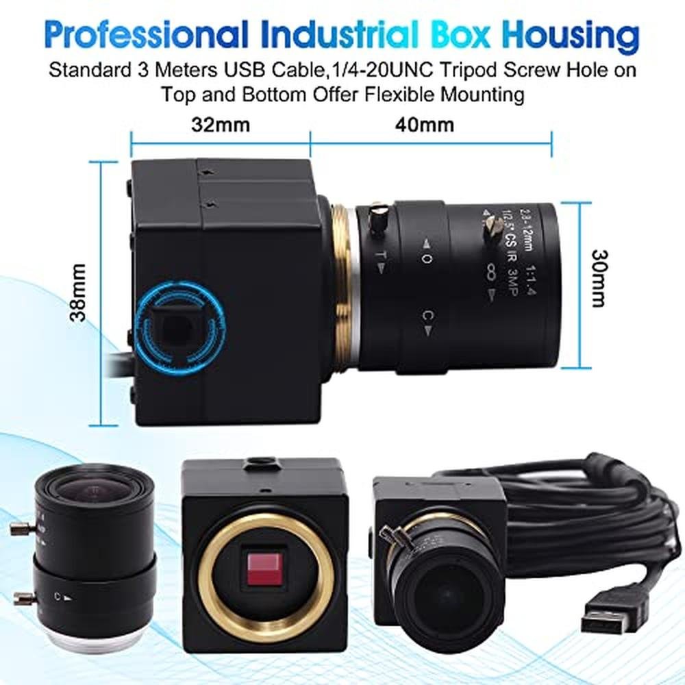 Camera Webcam: IFWATER USB Camera 2MP 2.8-12mm Varifocal – Packaging