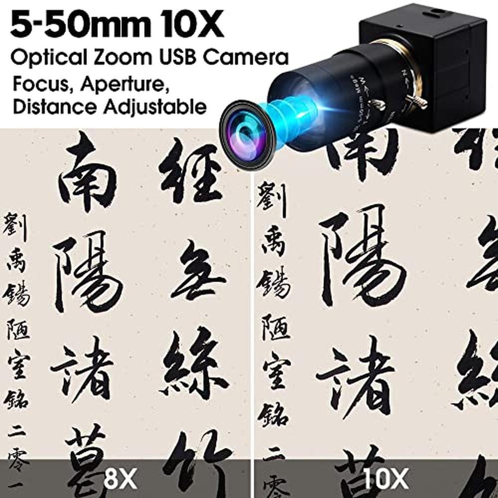 Camera IFWATER: IFWATER USB Camera 5MP Webcam 5-50mm 10x – Close-up Detail