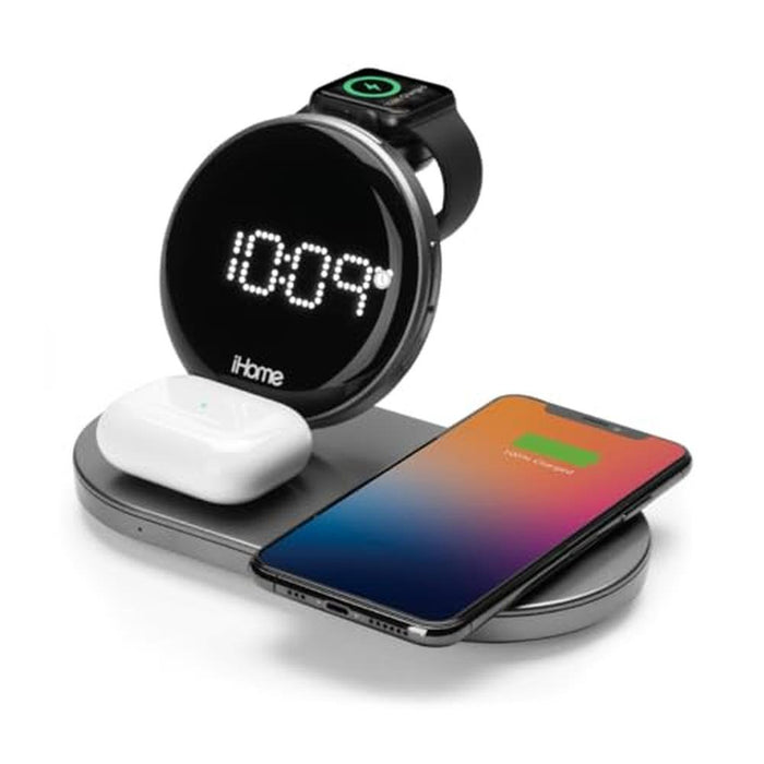 Charger Charging: iHome POWERBOOST Quad 4-in-1 Dual Qi – Front View