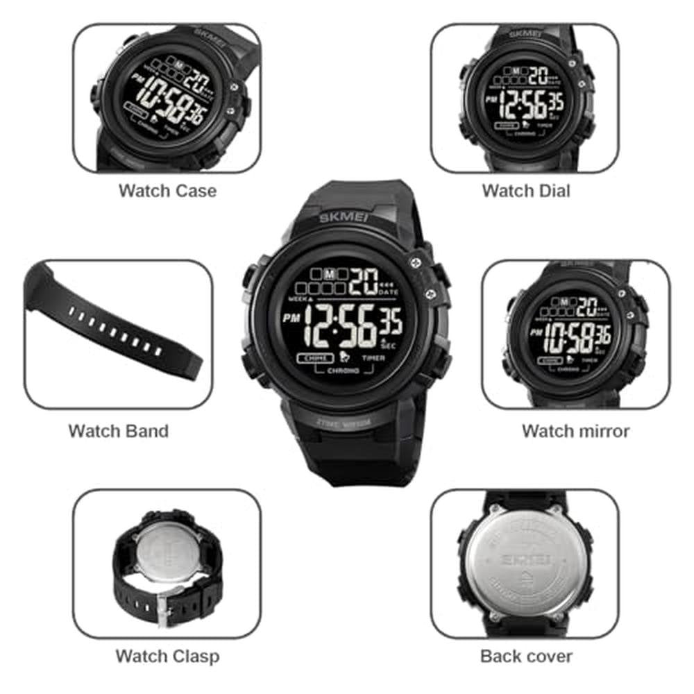 Watch IJAHWRS: IJAHWRS Men's Digital Sports Watch – Close-up Detail