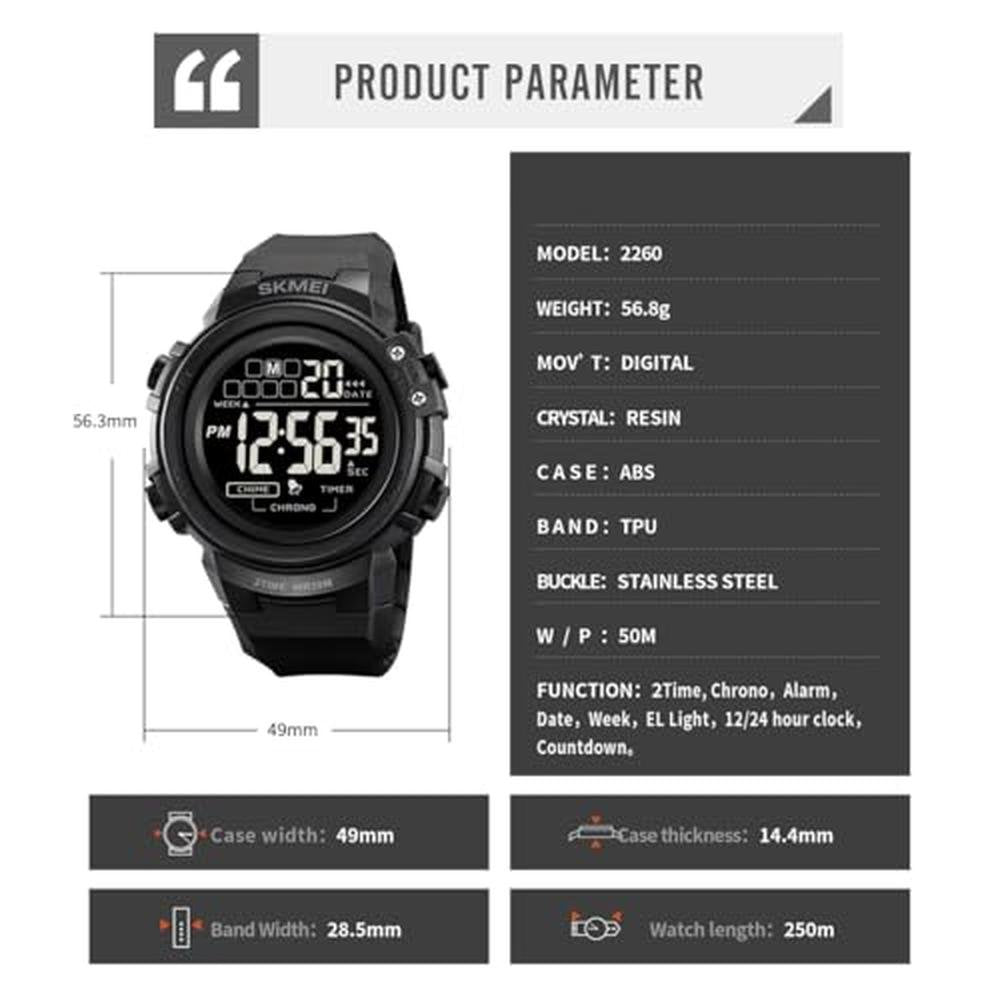 Watch IJAHWRS: IJAHWRS Men's Digital Sports Watch – In Use