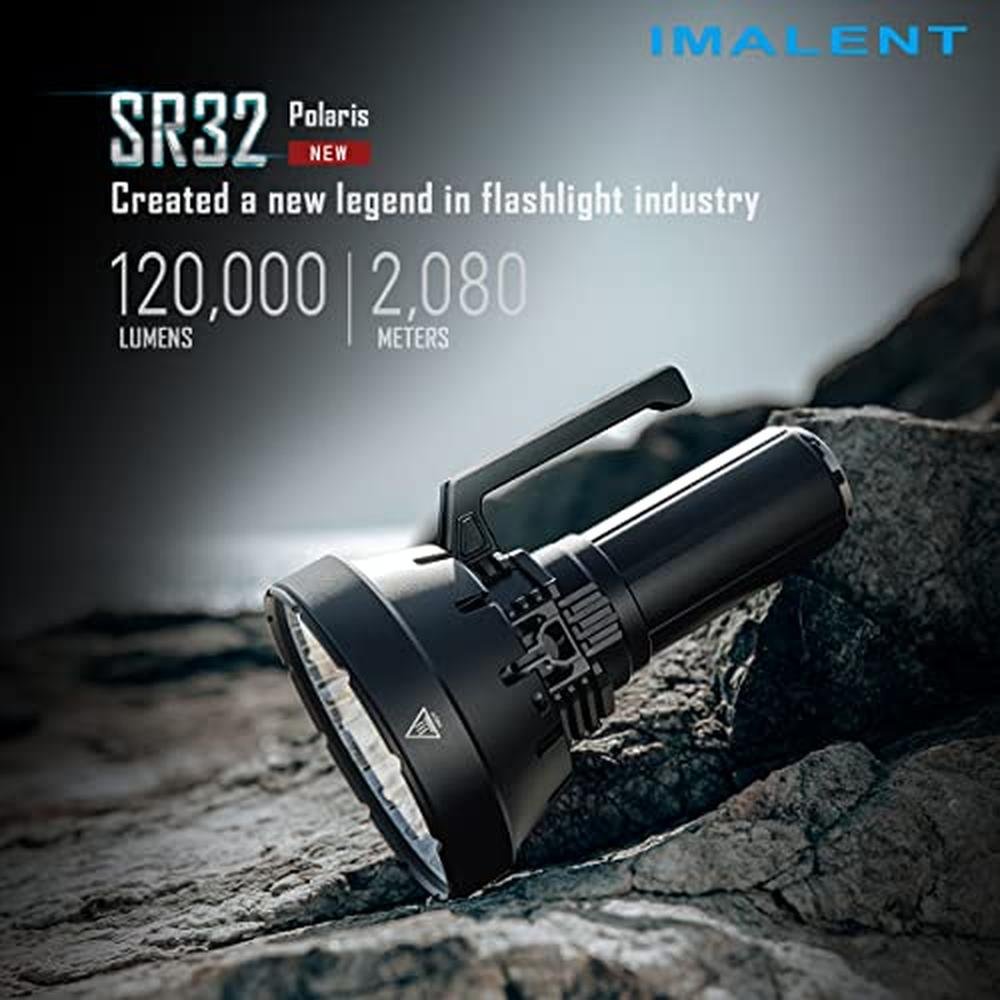 Lumens IMALENT: IMALENT SR32 120000 Lumens Flashlight – Close-up Detail
