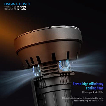 Lumens IMALENT: IMALENT SR32 120000 Lumens Flashlight – In Use